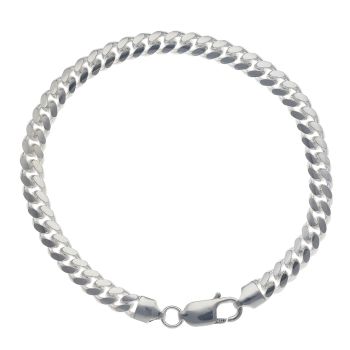 Silver Curb Bracelet 8.5"
