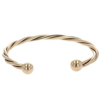 9ct Yellow Gold Twist Torque Bangle
