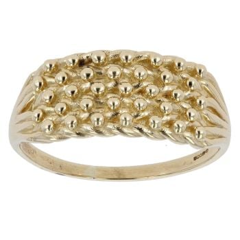 9ct Yellow Gold 5 Row Keeper Ring