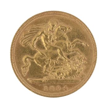 1894 Victoria Half Sovereign Coin