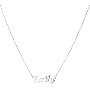 Silver Script Personalised Nameplate Necklace