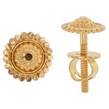 22ct Yellow Gold Granulation Stud Earrings
