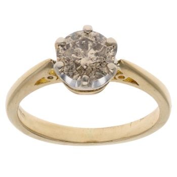 18ct Yellow Gold 1.00ct Brilliant Cut Diamond Solitaire Ring