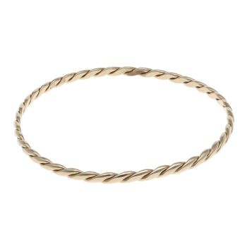 9ct Yellow Gold Patterned Twist Bangle
