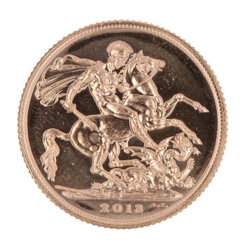 2013 Elizabeth II Fourth Portrait UK Full Sovereign Coin