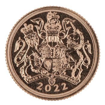 2022 Elizabeth II Fifth Portrait UK Half Sovereign Coin