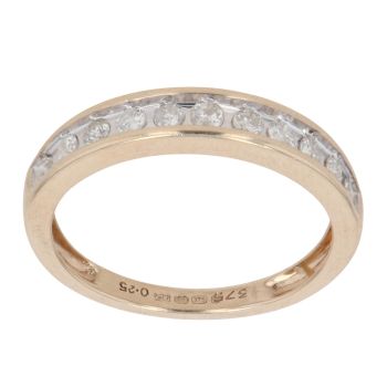 9ct Yellow Gold 0.25ct Brilliant Cut Diamond Eternity Ring