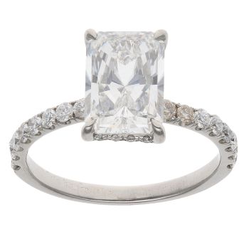 Platinum 2.50ct Emerald Cut Diamond Solitaire Ring