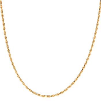 22ct Yellow Gold D Cut Rope Chain 20"
