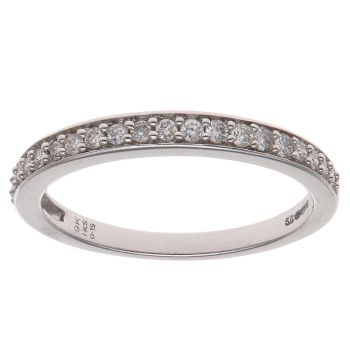 9ct White Gold 0.19ct Diamond Half Eternity Ring