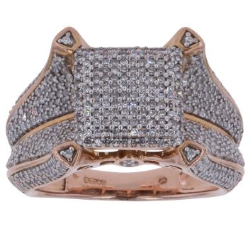 9ct Rose Gold 1.25ct Brilliant Cut Diamond Cluster Ring