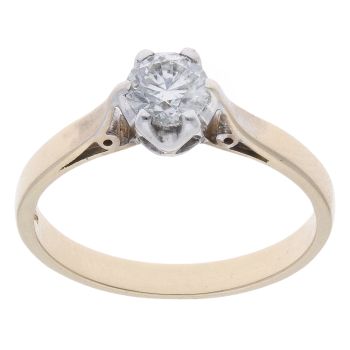 9ct Yellow Gold 0.50ct Brilliant Cut Diamond Solitaire Ring