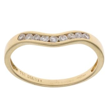 18ct Yellow Gold 0.25ct Brilliant Cut Diamond Wishbone Ring