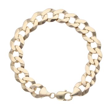 9ct Yellow Gold Curb Bracelet 9"