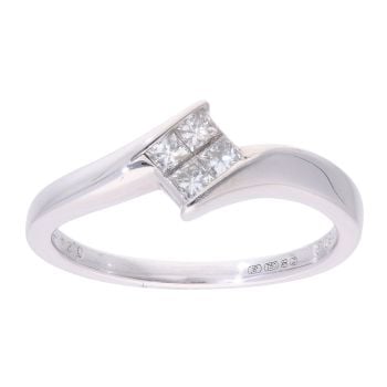 18ct White Gold 0.24ct Diamond Cluster Ring
