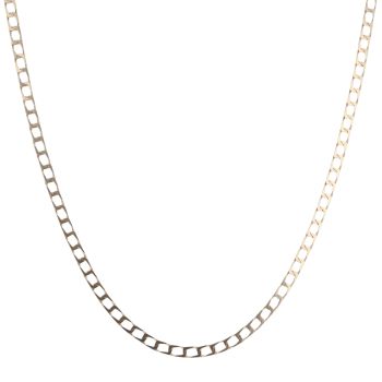 9ct Yellow Gold Square Curb Chain 22"