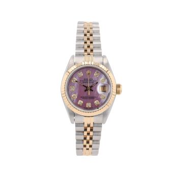Rolex Custom Datejust Pre Owned Watch Ref 69173