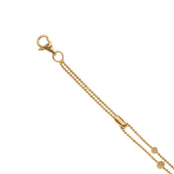 22ct Yellow Gold Duo Strand Bead Fancy Bracelet 7"