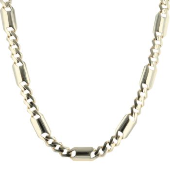 14ct Yellow Gold Monaco Shade Plain Chain 18"