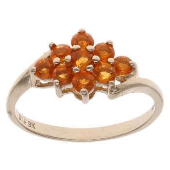 9ct Yellow Gold Citrine Cluster Ring