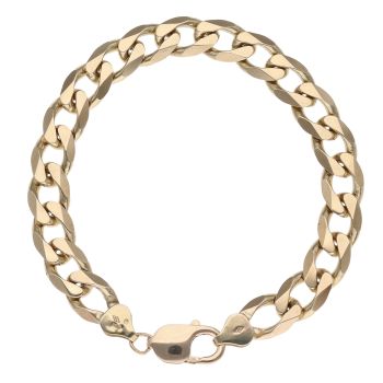 9ct Yellow Gold Curb Bracelet 8"