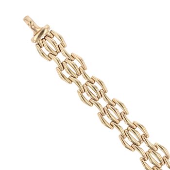 9ct Yellow Gold Fancy Bracelet 8"