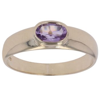 9ct Yellow Gold Amethyst Fancy Ring