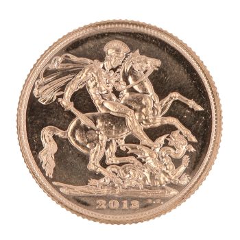 2013 Elizabeth II Fourth Portrait UK Full Sovereign Coin