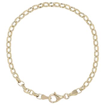 9ct Yellow Gold Belcher Bracelet 7"