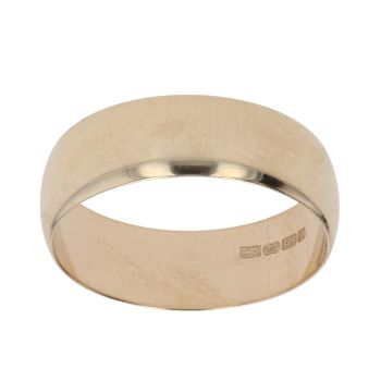 9ct Yellow Gold Wedding Band 6mm