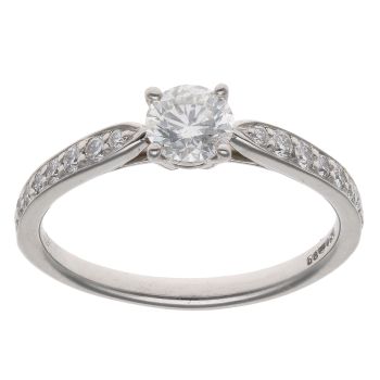 Platinum 0.60ct Brilliant Cut Diamond Solitaire Ring