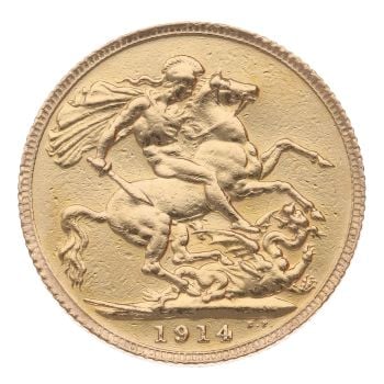 1914 George V Full Sovereign Coin