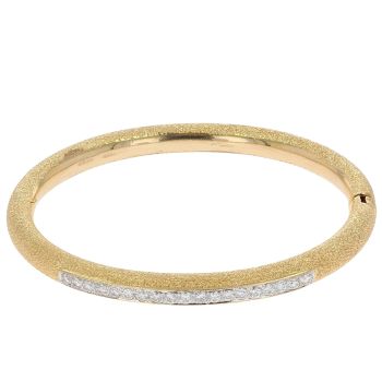 14ct Yellow Gold 0.60ct Diamond Bangle