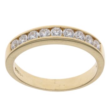 18ct Yellow Gold 0.55ct Brilliant Cut Diamond Eternity Ring
