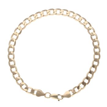 9ct Yellow Gold Curb Bracelet 7.5"