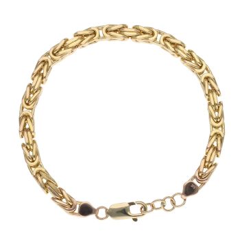 9ct Yellow Gold Byzantine Bracelet 9"