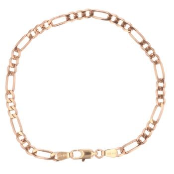 9ct Yellow Gold Figaro Bracelet 7"