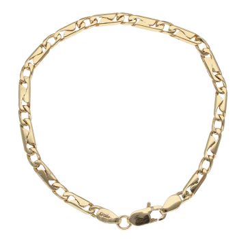 18ct Yellow Gold Fancy Bracelet 7"