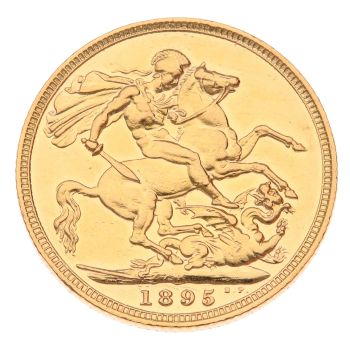 1895 Victoria Old Head Australia Full Sovereign Coin