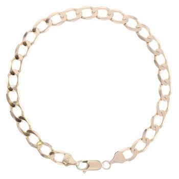 9ct Yellow Gold Curb Bracelet 9"