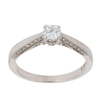 18ct White Gold 0.40ct Brilliant Cut Diamond Solitaire Ring