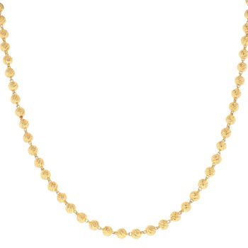 22ct Yellow Gold Mala Bead Chain 24"
