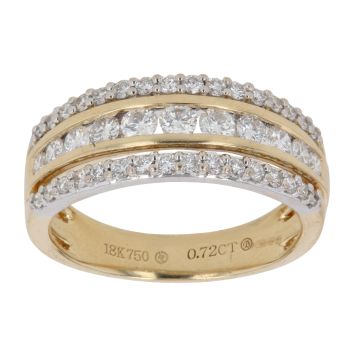 18ct Yellow Gold 0.72ct Brilliant Cut Diamond Fancy Ring