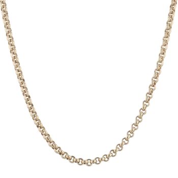 9ct Yellow Gold Plain Belcher Chain 26"