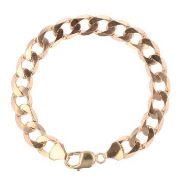 9ct Yellow Gold Curb Bracelet 9"