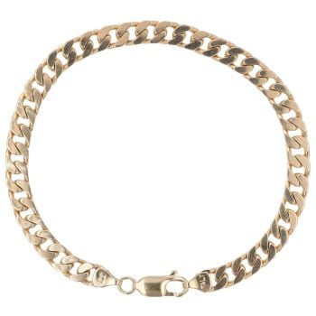 9ct Yellow Gold Curb Bracelet 8"