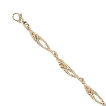 9ct Yellow Gold Fancy Bracelet 7"