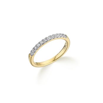 9ct Yellow Gold 0.25ct Natural Diamond micro setting eternity ring