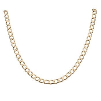 9ct Yellow Gold Curb Chain 22"