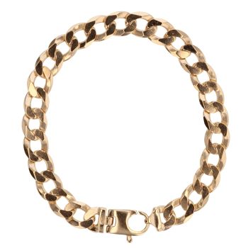 9ct Yellow Gold Curb Bracelet 7.5"